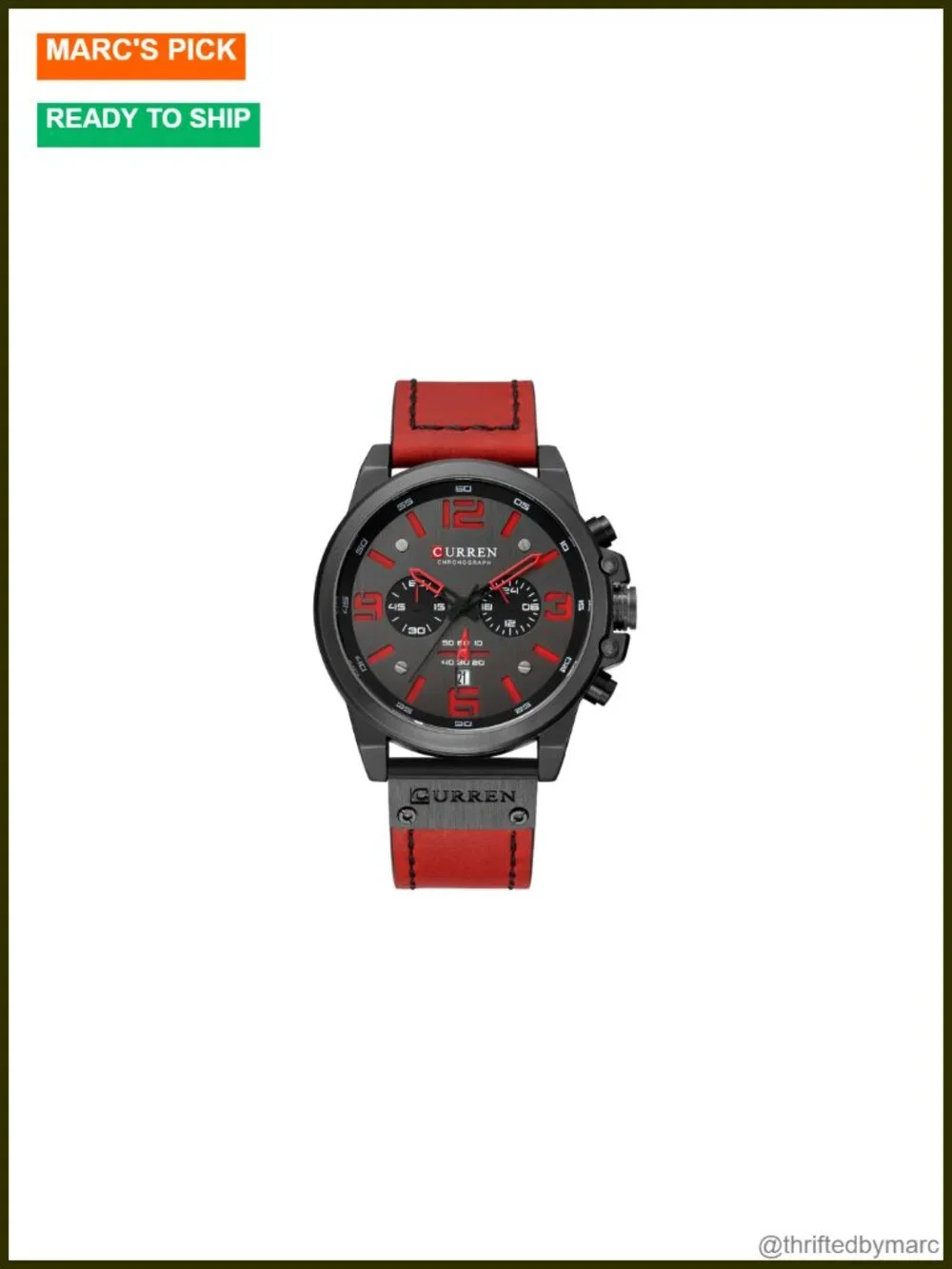 Mens Sport Military Analog Quartz Watch Chronograph Business Dress Waterproof